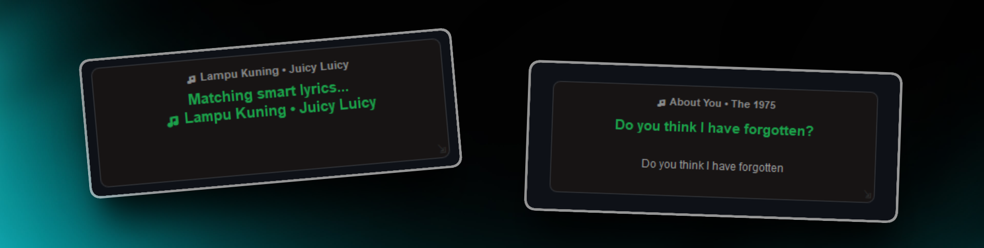 SpoLyrics transparent UI with synced lyrics